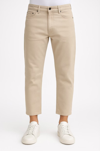 شلوار مام فیت مردانه کرم و سفید – استایل آزاد و راحت