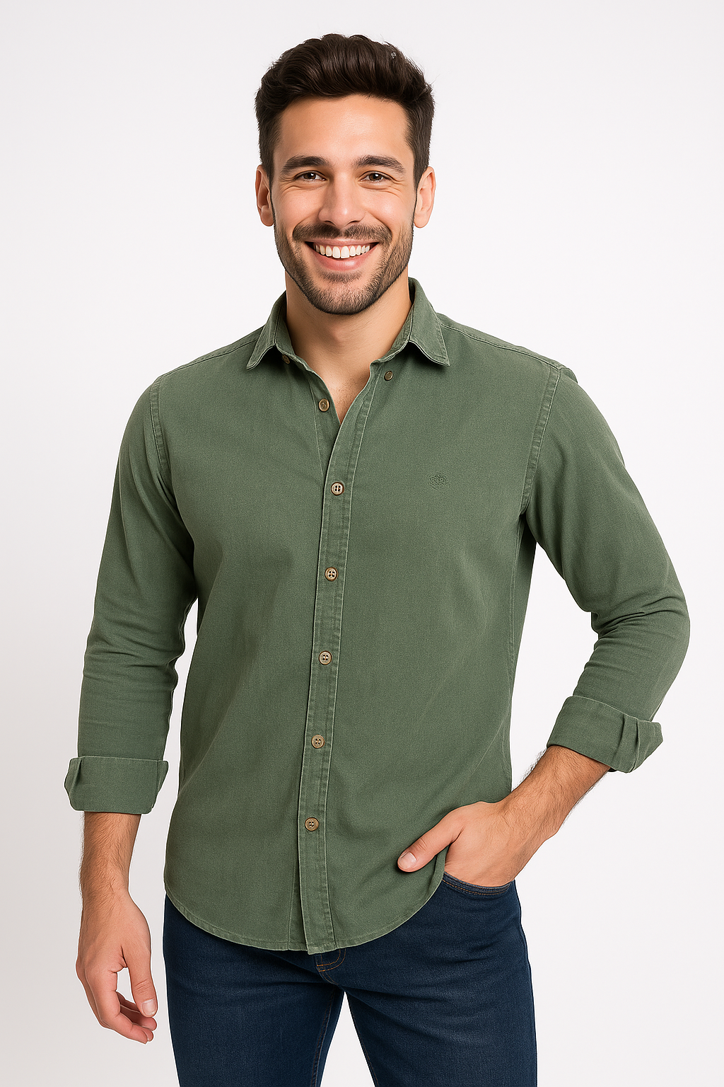 پیراهن مردانه کتان سنگشور ساده شیک در سایز M تا XXXL