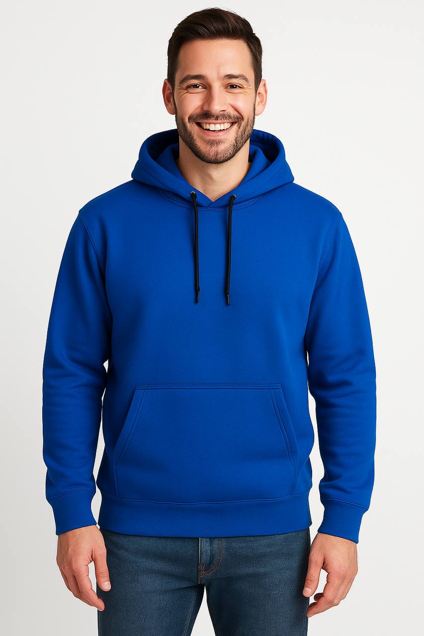 هودی اسپرت مردانه دورس دو‌نخ مشکی | هودی پاییزی گرم و راحت | پوشاک مردانه Kamalmarket