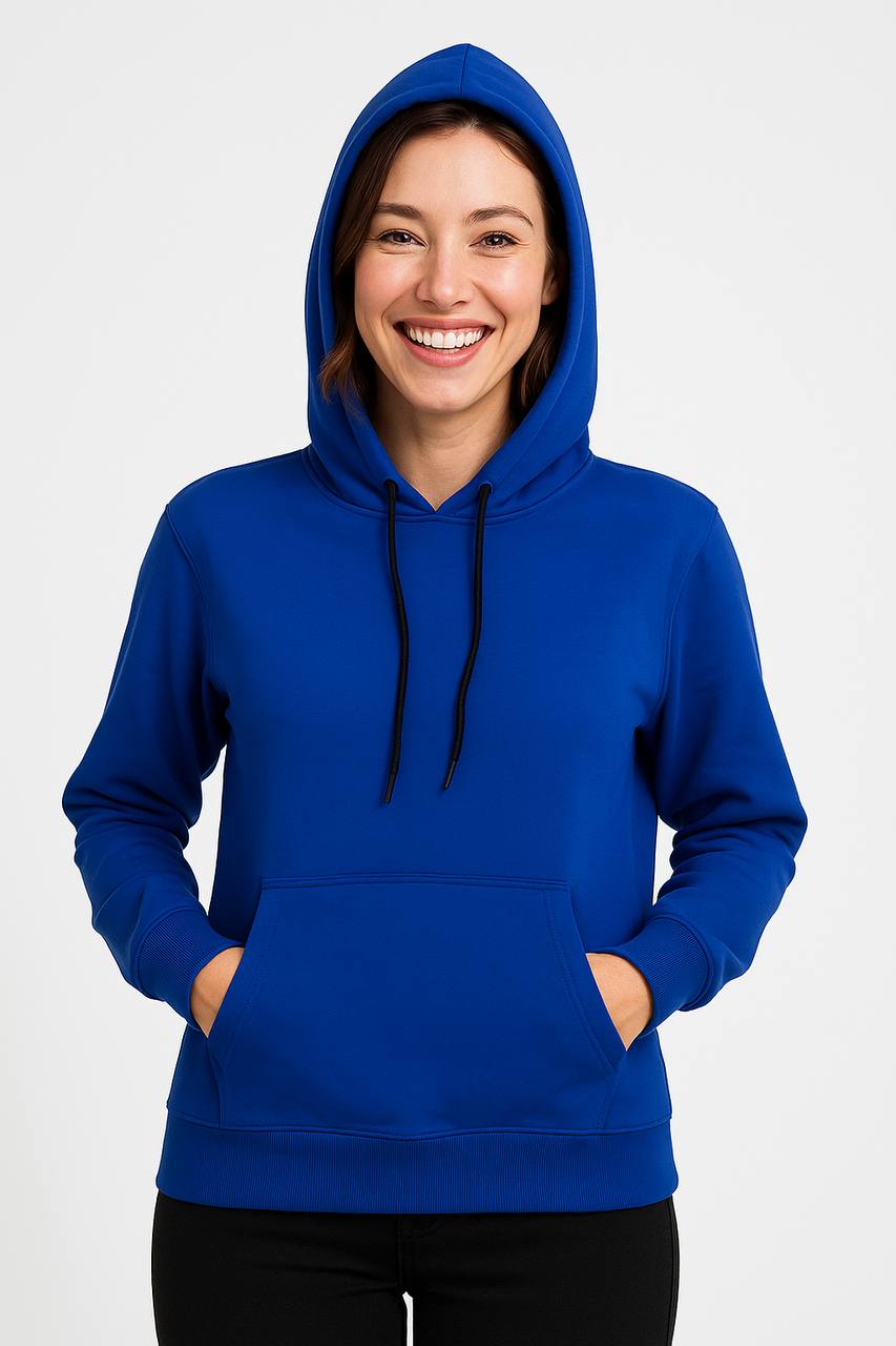 هودی اسپرت زنانه دورس دو‌نخ مشکی | هودی پاییزی گرم و راحت | پوشاک زنانه