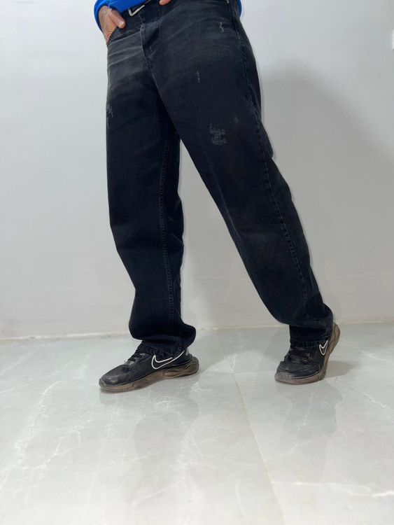 تصویر شلوار نیمبگ ذغالی مردانه سایز ۴۰ تا ۵۰ با تنخور آزاد و اسپرت