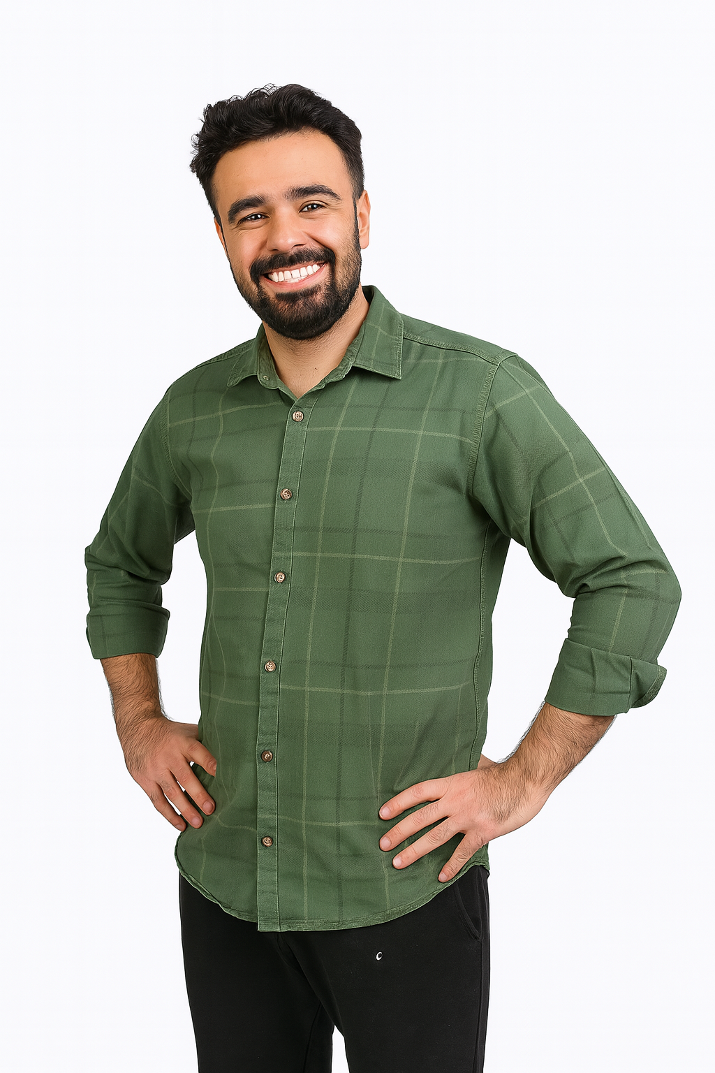 پیراهن کتان کوتینگ طرح‌دار مردانه چهار رنگ – پارچه ضدچرو