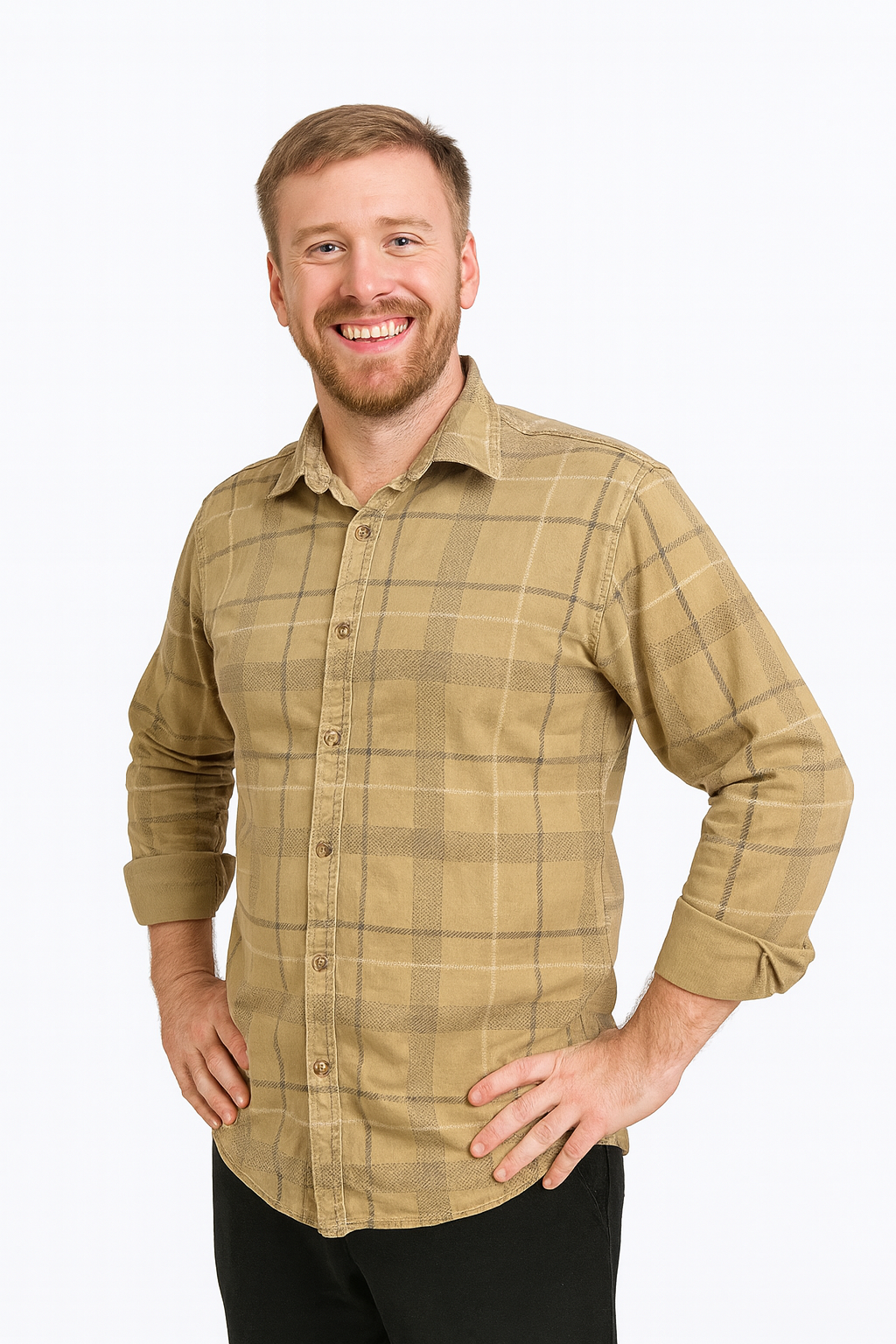 پیراهن کتان کوتینگ طرح‌دار مردانه چهار رنگ – پارچه ضدچرو