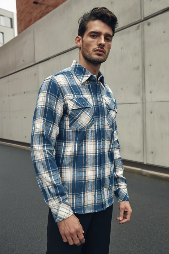 پیراهن کشمیر مردانه گرم با پارچه باکیفیت مناسب هوای سرد