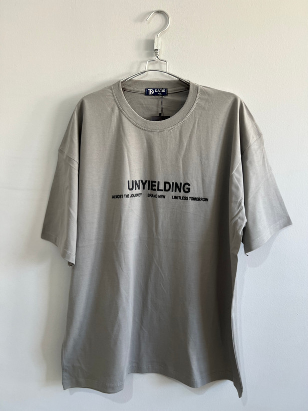 تیشرت مردانه نخ پنبه سایز بزرگ 4XL و 5XL رنگ فیلی