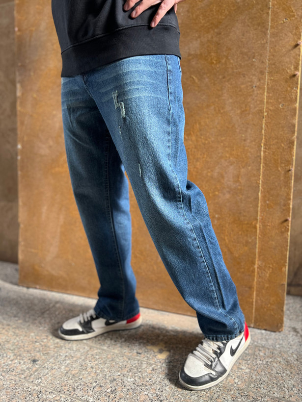 شلوار نیم بگ مردانه سایز ۴۰ تا ۴۸ با پارچه پنبهای باکیفیت، راحت و مناسب استایل روزمره