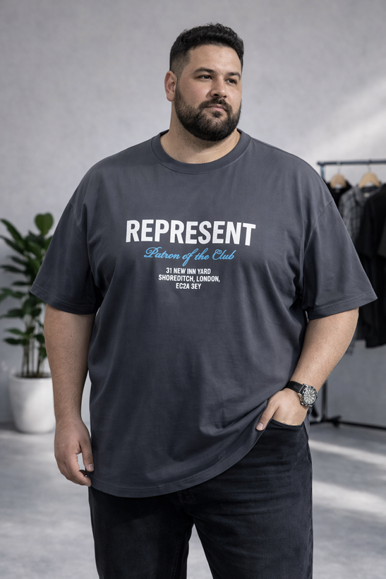 تیشرت پنبه سایز بزرگ مردانه نخی خنک در سایزهای 3XL و 4XL