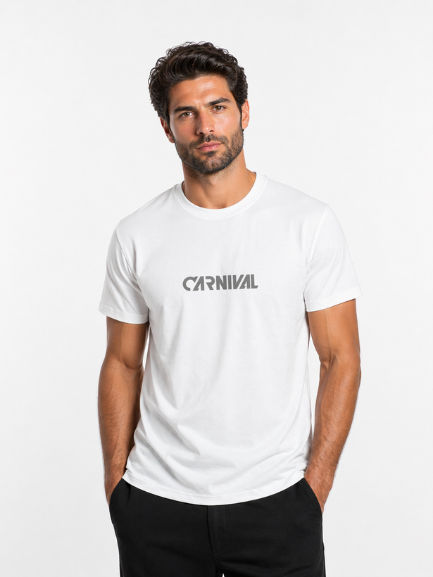 تیشرت باکسی پنبه ۱۰۰٪ با طرح گرافیکی پشت - فیت آزاد CARNAVAL