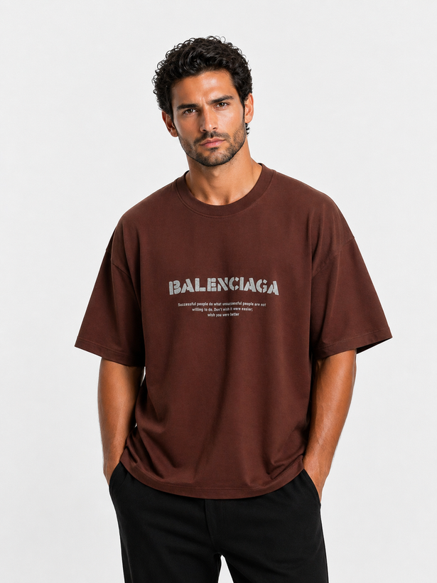 تیشرت باکسی مردانه BALENCIAGA پارچه ماکان 🔥 اورسایز خنک و ترند