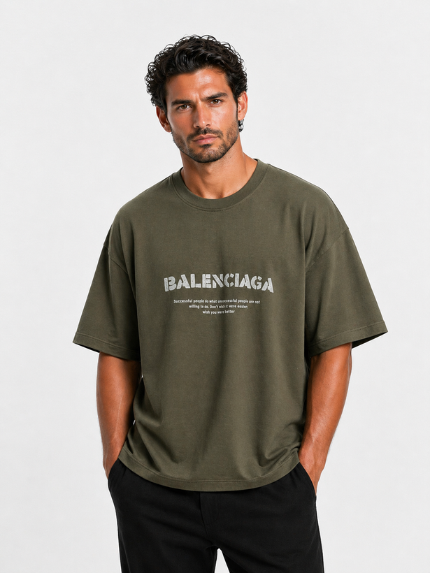 تیشرت باکسی مردانه BALENCIAGA پارچه ماکان 🔥 اورسایز خنک و ترند