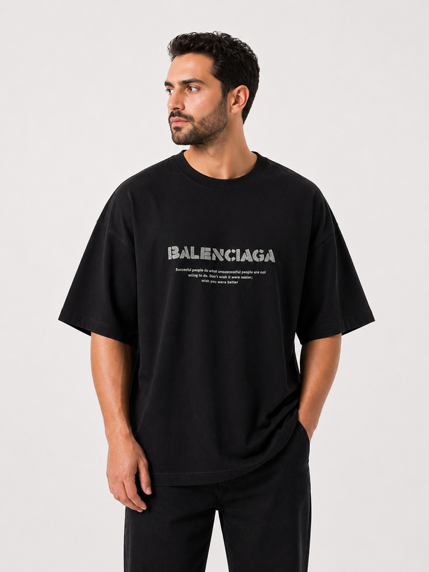 تیشرت باکسی مردانه BALENCIAGA پارچه ماکان 🔥 اورسایز خنک و ترند