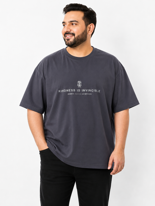 تیشرت طرحدار سایز بزرگ مردانه 4XL و 5XL پنبهای 🔥 گرم بالا، شیک و راحت (۴ رنگ)