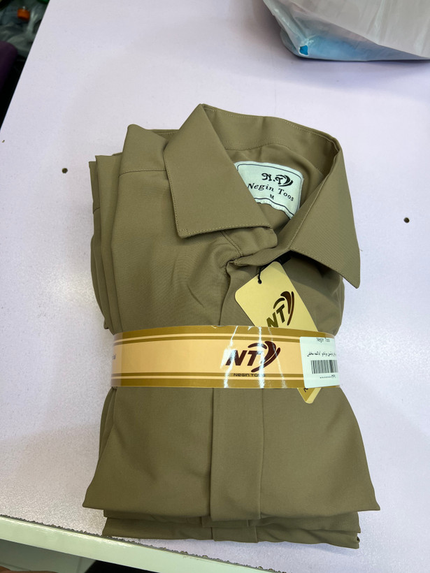 پیراهن مردانه سفید دکمه مخفی سایز M تا 3XL جنس دوشین