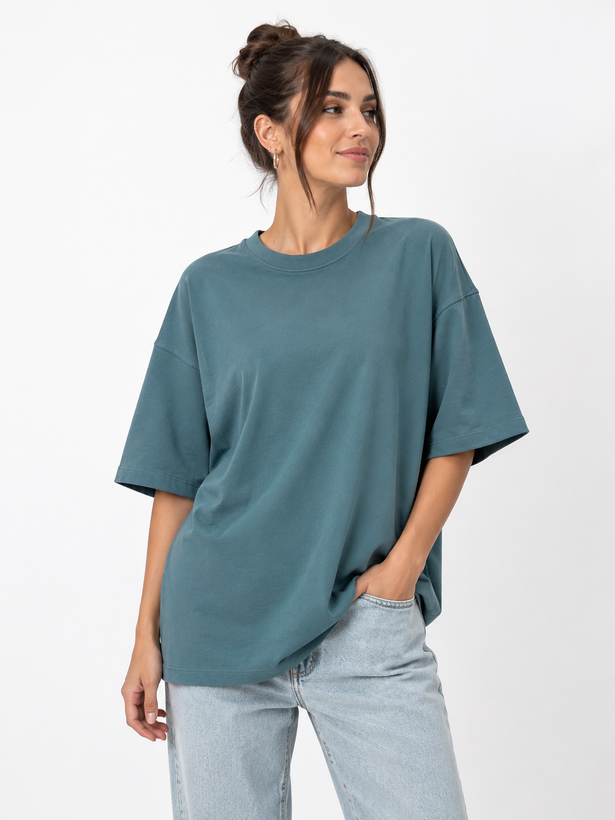 تیشرت باکسی زنانه بیسیک | پنبه سوپر | 7 رنگ | L تا 3XL