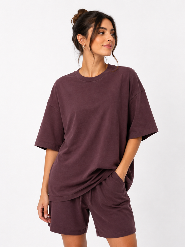 تیشرت باکسی زنانه بیسیک | پنبه سوپر | 7 رنگ | L تا 3XL