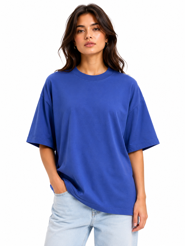 تیشرت باکسی زنانه بیسیک | پنبه سوپر | 7 رنگ | L تا 3XL