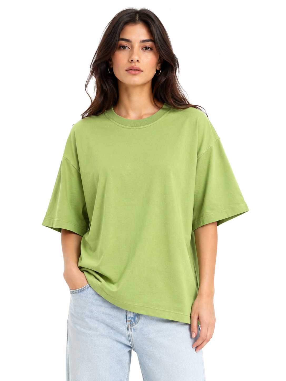 تیشرت باکسی زنانه بیسیک | پنبه سوپر | 7 رنگ | L تا 3XL