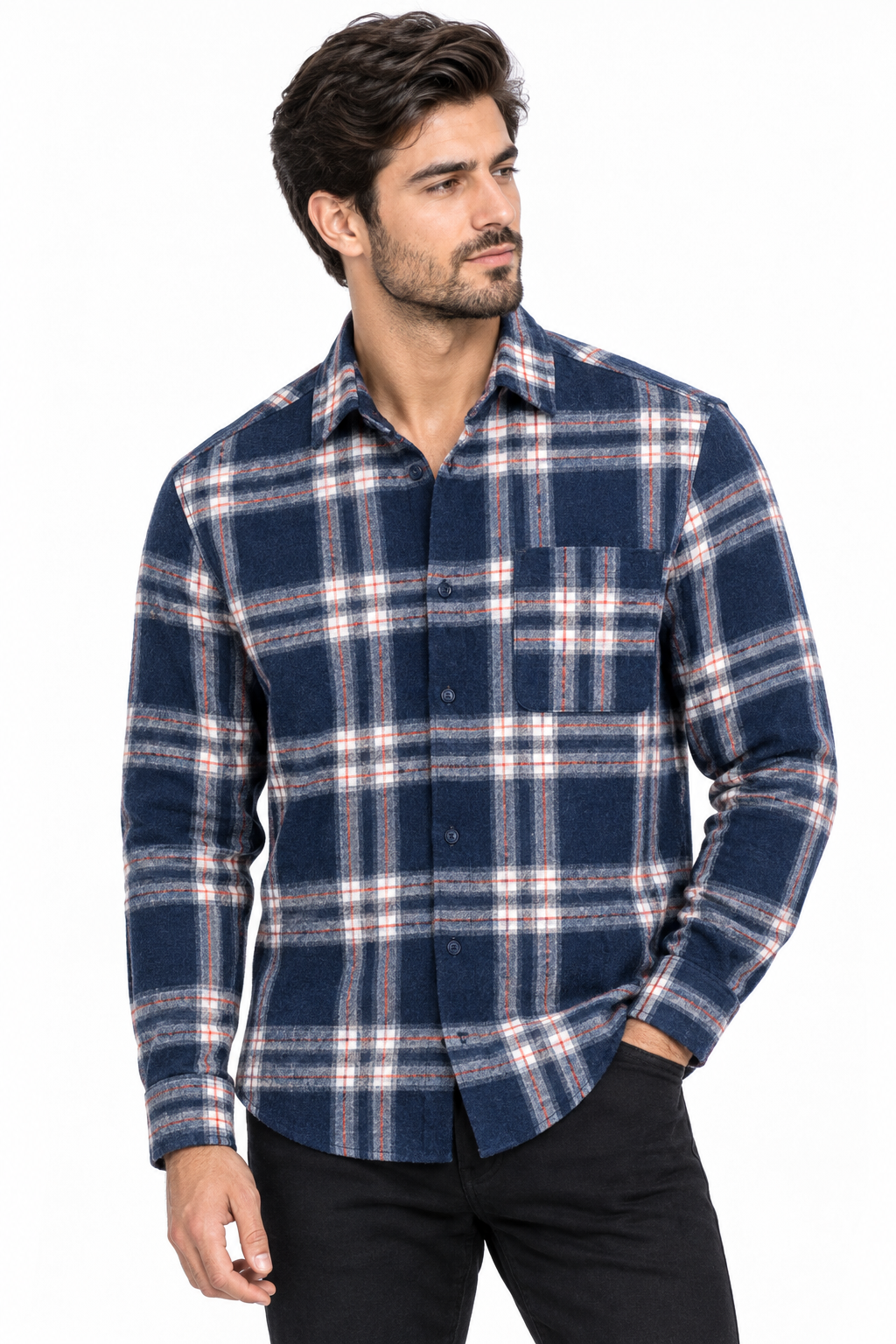 پیراهن کشمیر مردانه پاییزی و زمستانی | کیفیت بالا | سایز L، XL، XXL