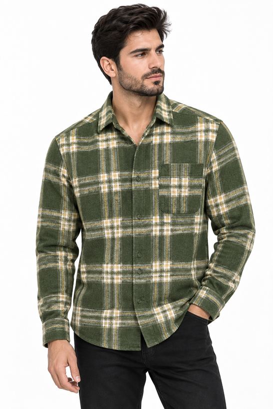 پیراهن کشمیر مردانه پاییزی و زمستانی | کیفیت بالا | سایز L، XL، XXL